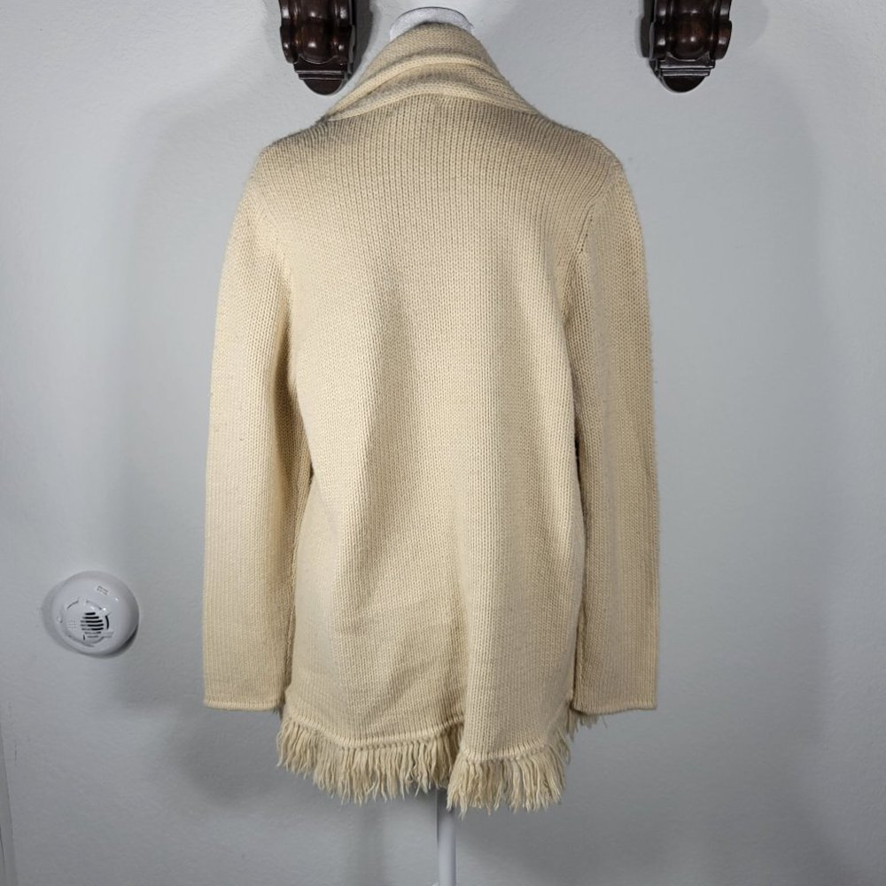 Designers Originals M Women Luxelon Open front cardigan fringe hem - Picture 7 of 8